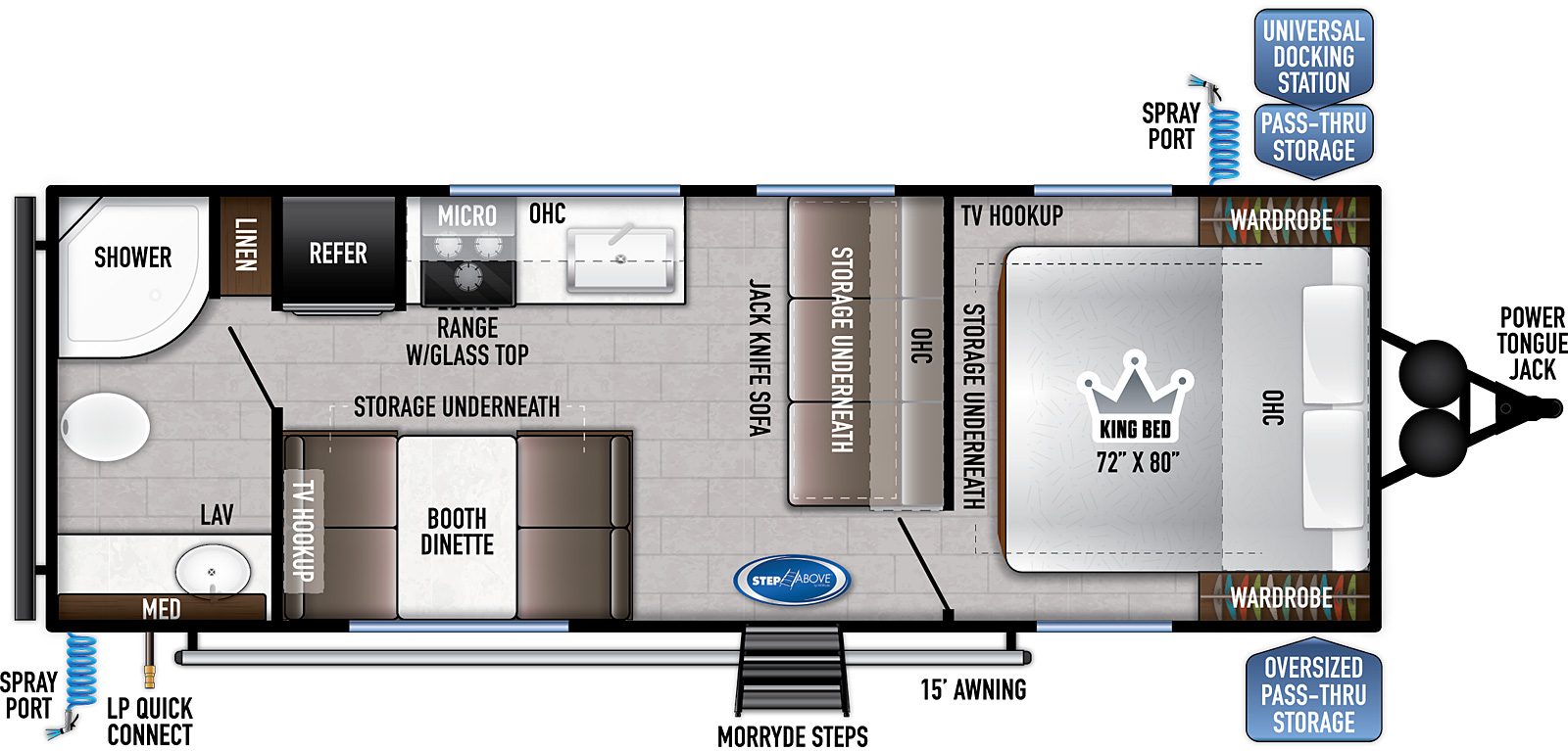 2023 EAST TO WEST RV DELLA TERRA 230RB, , floor-plans-day image number 0